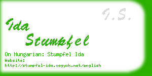 ida stumpfel business card